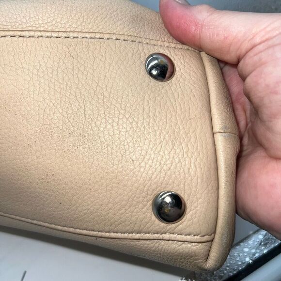 Coach‎ 2012 Tan and Cream Penelope Pebbled Leather Bag - Picture 11 of 15